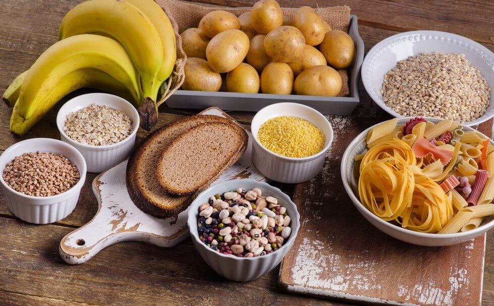 Alimentos ricos em carboidratos.